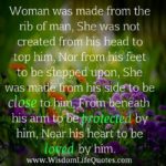 God Made Woman From Man’s Rib Quote Facebook