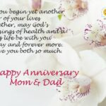 Happy Anniversary Message To Parents Pinterest